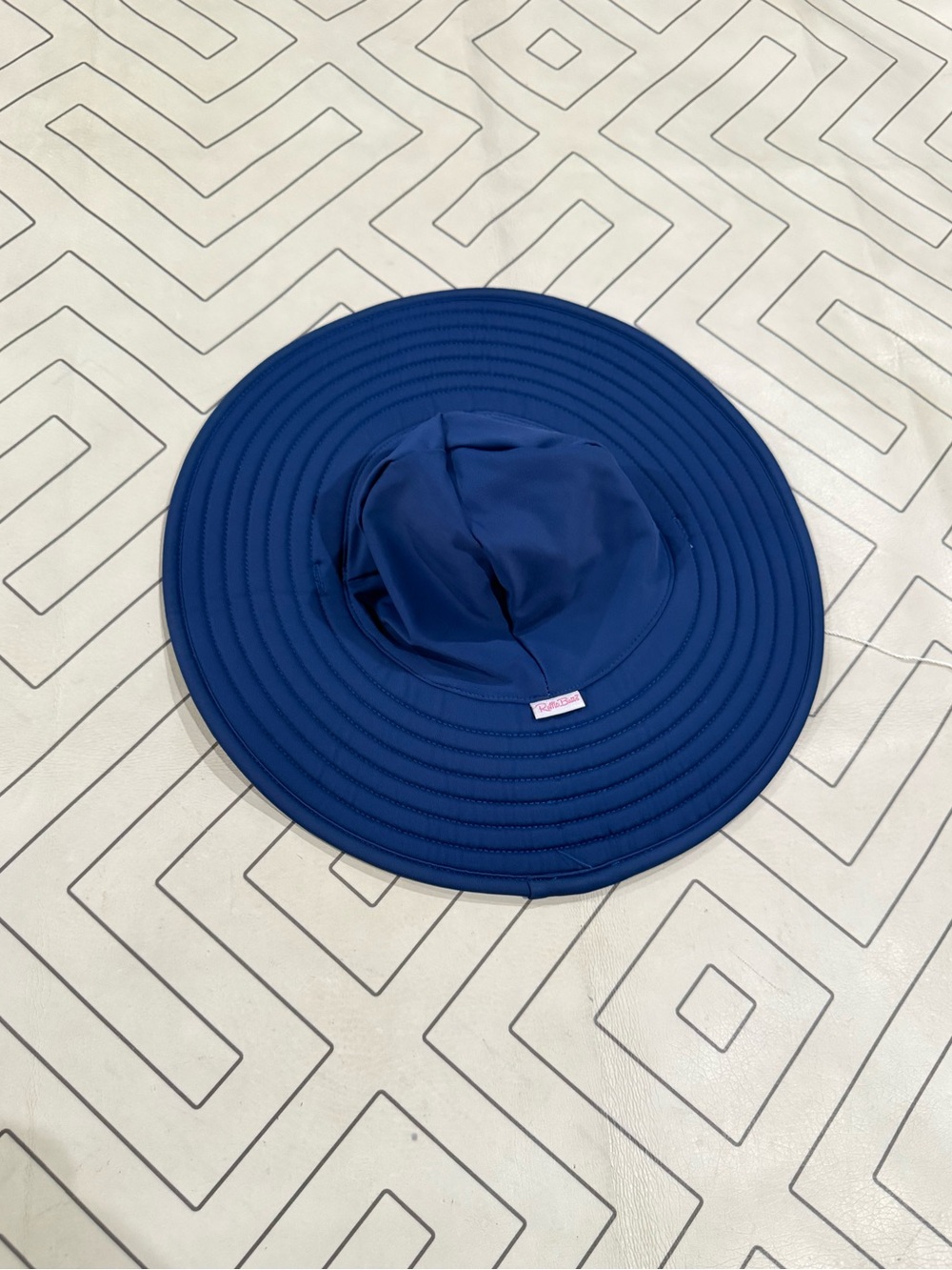NWT Ruffle Butts Navy Swim Hat